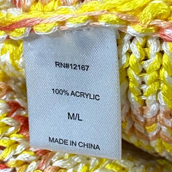 Laurie Felt Baja Sweater M to L Fringe Hem Beachy California Vibes Southwestern - Picture 8 of 10